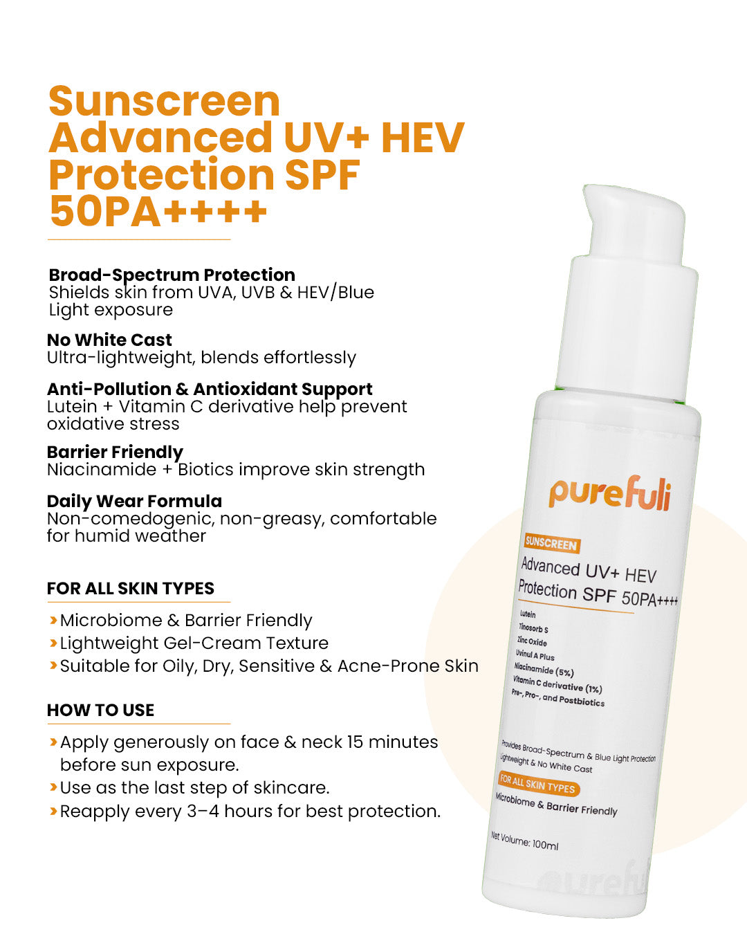 Sunscreen Advanced UV+ HEV Protection SPF 50PA++++